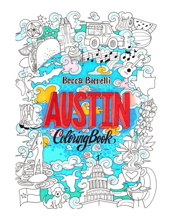 Austin Coloring Book by Becca Borrelli Blurb Books