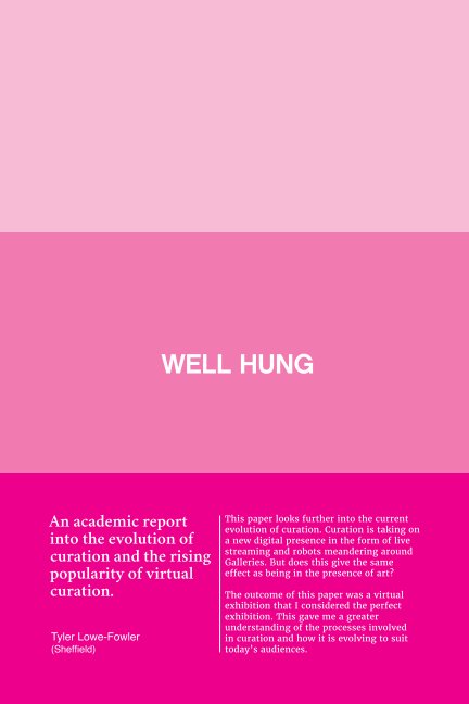 Well Hung: An academic report into the evolution of curation and the rising popularity of virtual curation nach Tyler Lowe-Fowler anzeigen