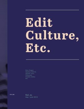 Edit Culture, Etc. Vol 1 book cover