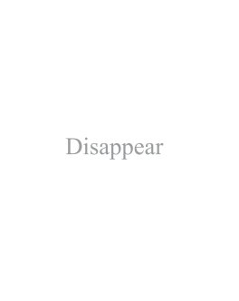 Disappear book cover
