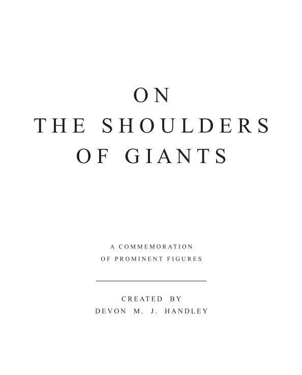 Bekijk On The Shoulders Of Giants op Devon M. J. Handley