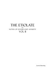 The Etiolate book cover