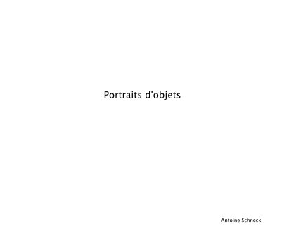 Portraits d'objets book cover