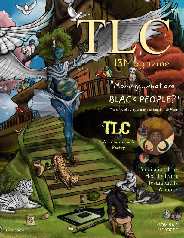 Bekijk TLC 13Magazine™ (1st Edition) op Tariq Bey, Derron Arrindell, Desmond Miller