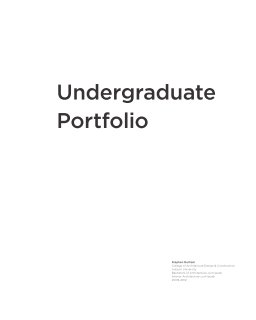 Durham Undergraduate Portfolio book cover