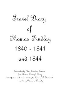Travel Diary of Thomas Findlay 1840 - 1841 and 1844 book cover