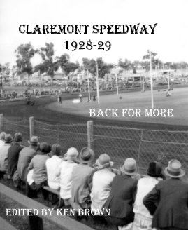 Claremont Speedway 1928-29 book cover