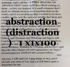abstraction(distraction ) 1 x1x100 book cover