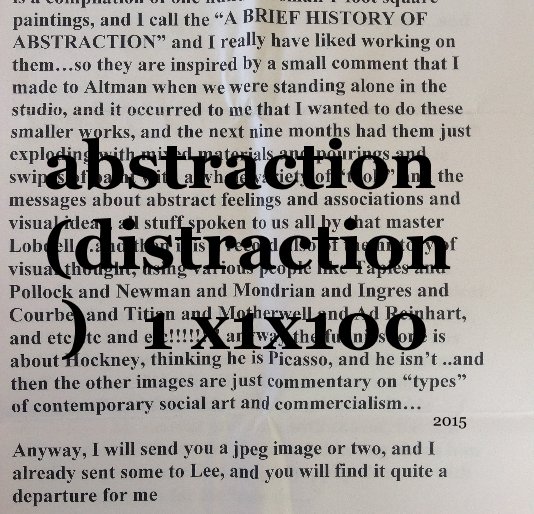 Visualizza abstraction(distraction ) 1 x1x100 di Richard Shaffer