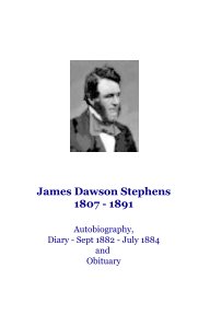 James Dawson Stephens  1807 - 1891 book cover
