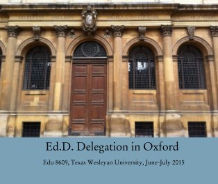 Ed.D. Delegation in Oxford book cover