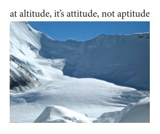at altitude, its attitude, not aptitude book cover