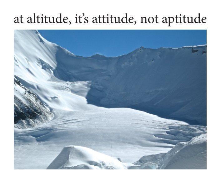 View at altitude, its attitude, not aptitude by Colin MacConnachie
