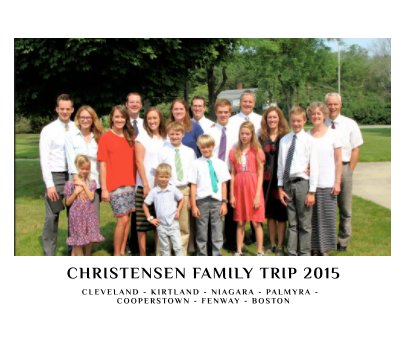 Christensen Family Trip 2015 book cover