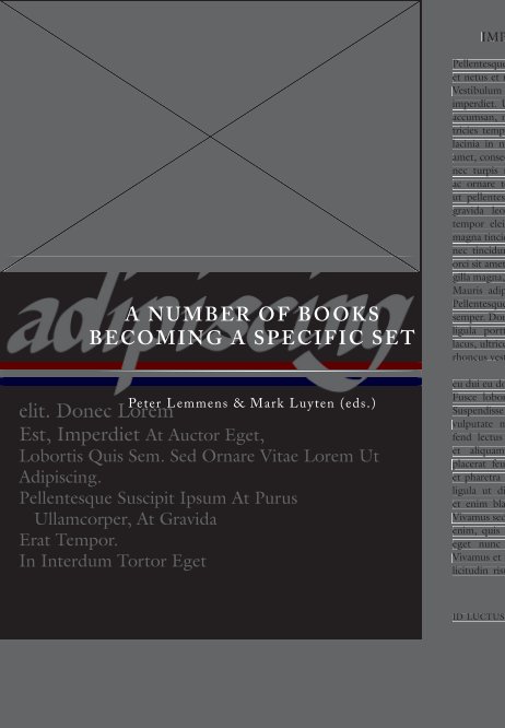 View A number of books becoming a specific set (Sep 2015) by Peter Lemmens & Mark Luyten (eds.)