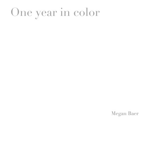 View One year in color by Megan Baer
