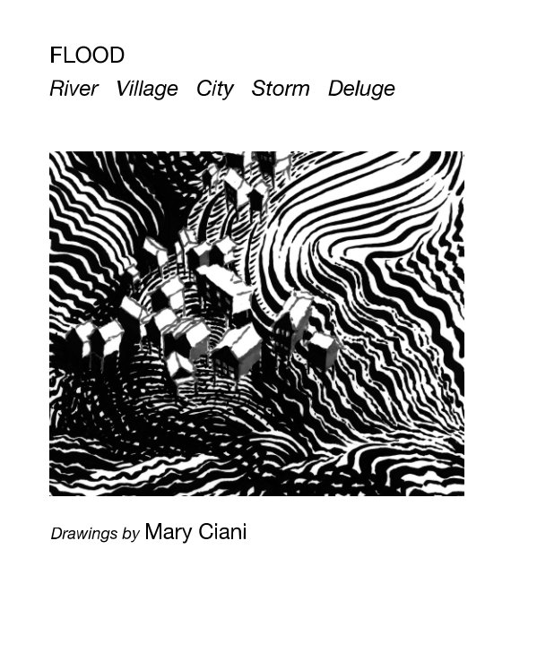 View FLOOD River Village City Storm Deluge by Mary Ciani