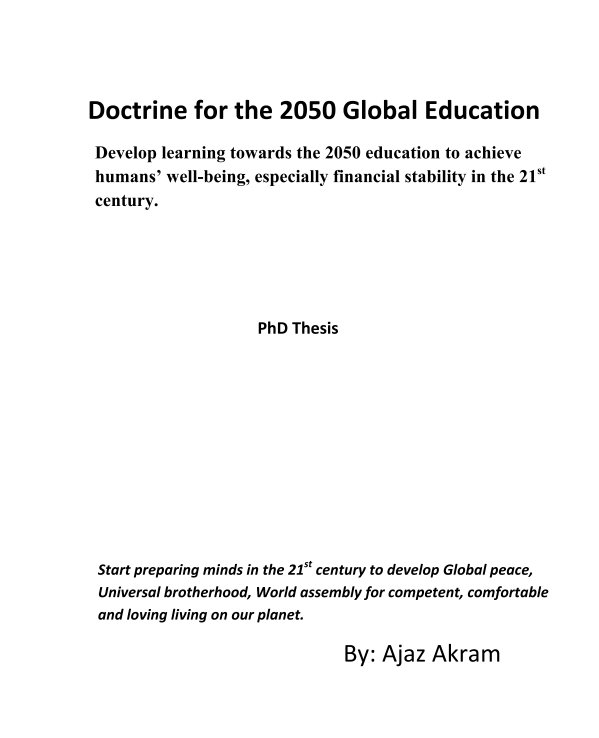 Ver Doctrine for the 2050 Global Education por Ajaz Akram