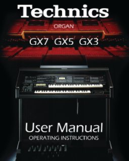 Technics GX7, GX5 & GX3 User Manual book cover