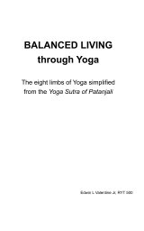 Balanced Living Through Yoga book cover