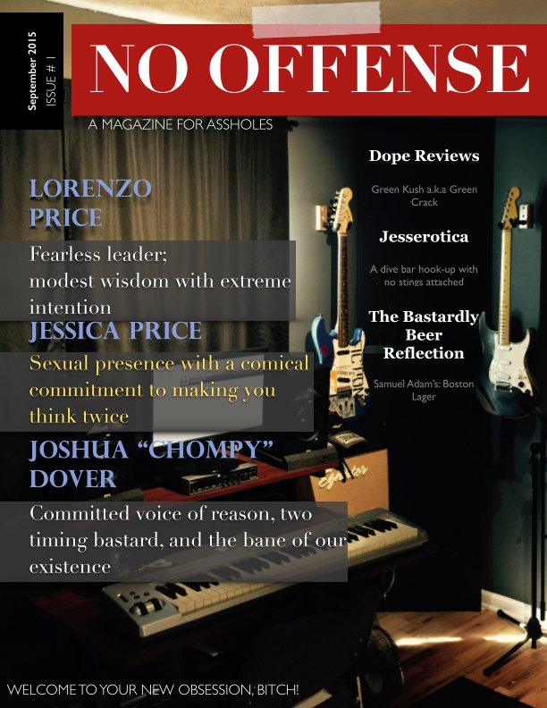 No Offense Magazine September 2015 nach Lorenzo Price/Jessica Price anzeigen