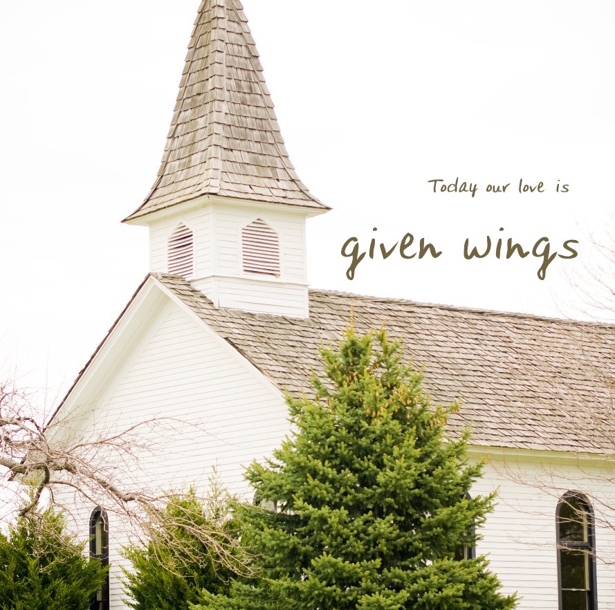 View Today our love is given wings by Nathan and Hilary Hall