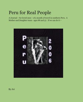 Peru for Real People book cover