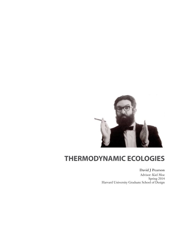 View Thermodynamic Ecologies by David J Pearson