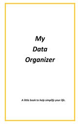 My Data Organizer book cover