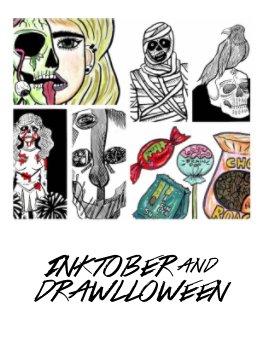 Inktober and Drawlloween book cover