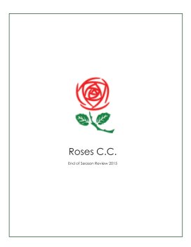 Roses Season Review 2015 book cover