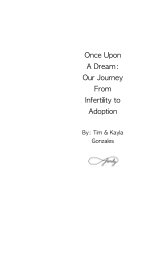 Once Upon A Dream: Our Journey from Infertility to Adoption book cover