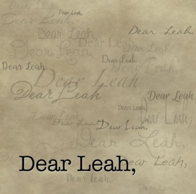 Dear Leah, book cover