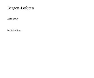 Bergen-Lofoten book cover