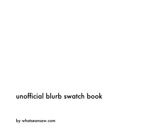 unofficial blurb swatch book book cover