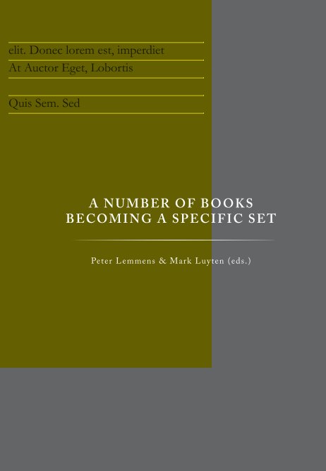 Ver A number of books becoming a specific set (Dec 2015) por Peter Lemmens & Mark Luyten (eds.)