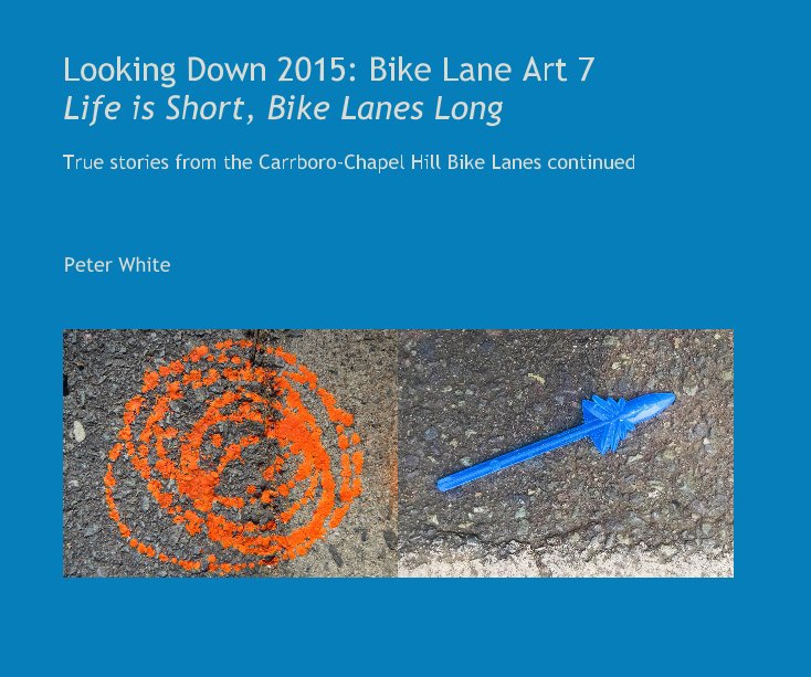 View Looking Down 2015: Bike Lane Art 7 Life is Short, Bike Lanes Long by Peter White
