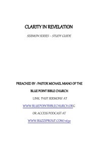 Clarity in Revelation: Study Guide book cover
