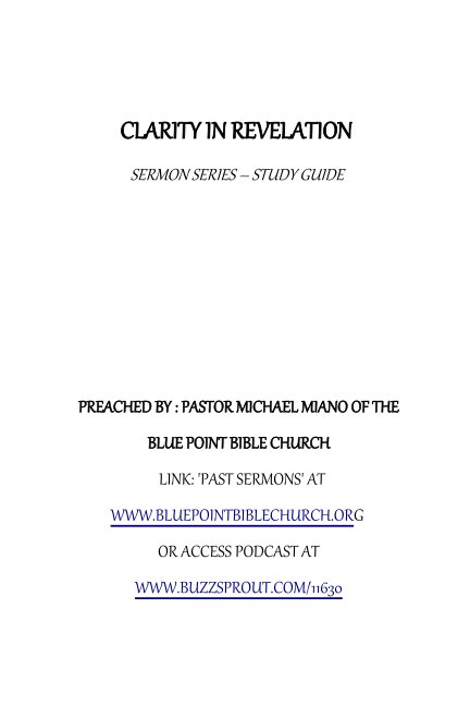 Visualizza Clarity in Revelation: Study Guide di Pastor Michael Miano