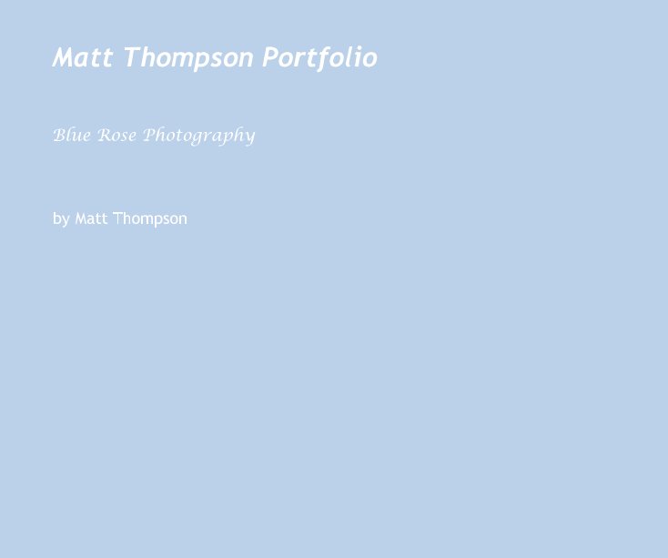 View Matt Thompson Portfolio by thomo79