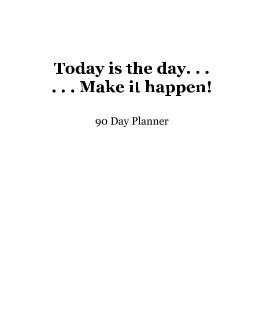 90 Day Focus Planner book cover