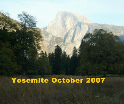 Yosemite October 2007 book cover