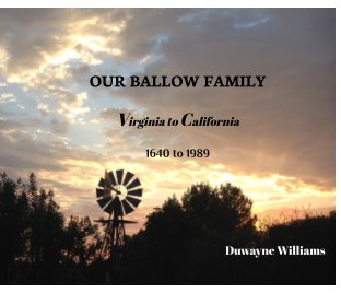 Our Ballow Family book cover