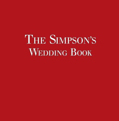 The Simpson's Wedding Book 2015 book cover