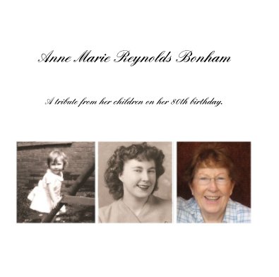 Anne Marie Reynolds Bonham book cover