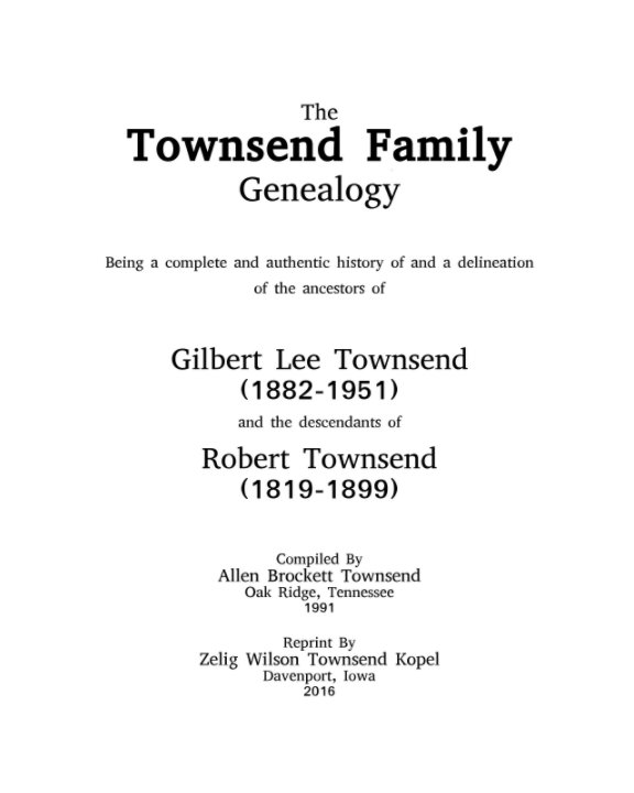 Ver The Townsend Family Genealogy por Allen Brockett Townsend