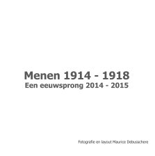 Menen 1914-1918 / 2014-2015 book cover
