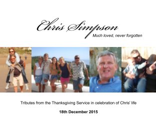 A tribute to Chris Simpson book cover