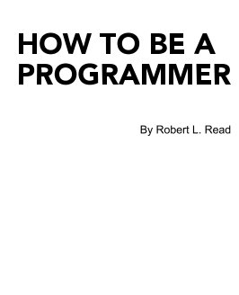 How to be a Programmer book cover