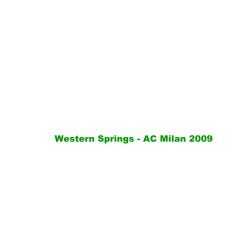Western Springs - AC Milan 2009 book cover